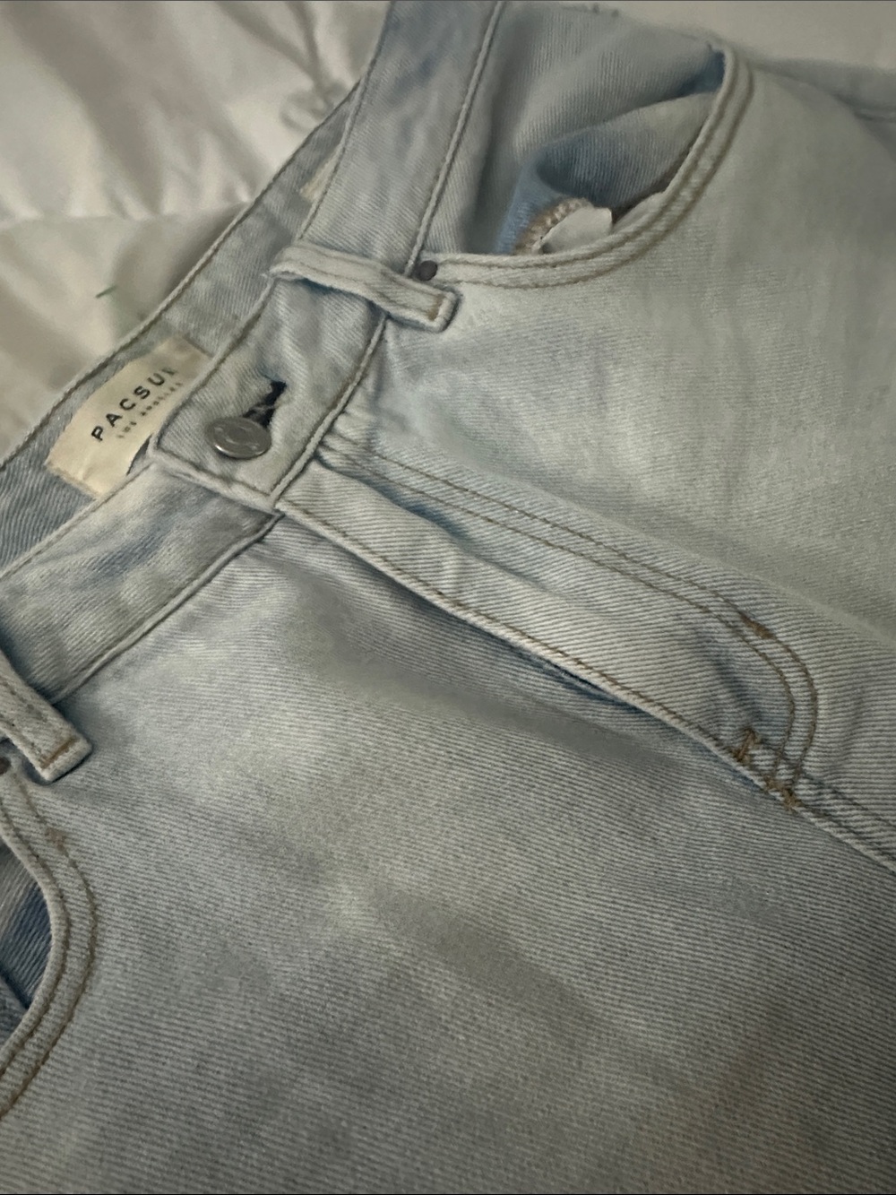 Pacsun Pale Blue High-Rise Denim Shorts - Picture 6 of 6